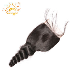 Sunlight Indian/brazilian Cuticle Aligned Virgin <strong>Hair</strong> Loose Wave Bundles With Lace Closure Extension 10A <strong>Hair</strong> Bundle Cheap <strong>Hair</strong> - Product Image 2