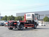 Camion à ordures de type élévateur SAIC neuf, 3-6 tonnes, grue électrique, bras compacteur 5-10 m³, transmission manuelle, diesel Euro 6