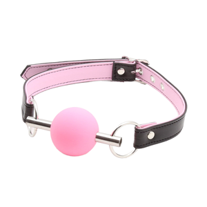 Produit phare : Équipement de bondage SM unisexe pour adultes, bâillon boule avec sangle <span class=keywords><strong>en</strong></span> cuir PU, jouets de contrainte pour couples fétichistes - Product Image 1