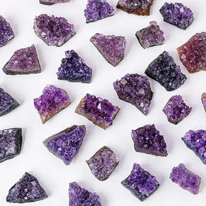 Venta al por mayor geodas naturales Piedra en bruto amatista racimo mini cristal geoda amatista para la curación de Reiki - Product Image 3