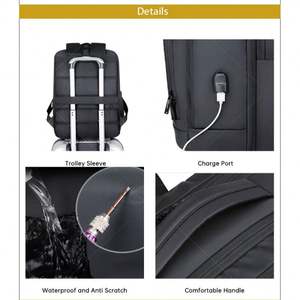 Sac à dos d'école imperméable antivol avec logo personnalisé, grand sac de voyage d'affaires avec sac à dos portable pour ordinateur portable pour hommes - Product Image 5