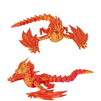 3D-Gedruckter Fliegender Drache Flexibler Geflügelter Drache Artikulierter 3D-Gedruckter Tier-Fidget-Spielzeug Geburtstagsgeschenk für Kinder Schreibtisch