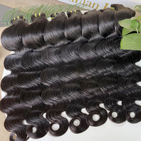 Extensions de cheveux humains non traités Body Wave, doux, à double trame, cheveux vierges brésiliens bruts, vente en gros