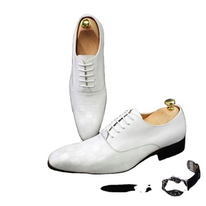 Chaussures Oxford pour hommes d'affaires européens, à enfiler, à bout pointu, avec embout en acier, en cuir véritable, antidérapantes, respirantes et légères - Product Image 1