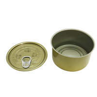 Boîte en aluminium vide de qualité alimentaire pour emballage de snacks, noix et aliments, boîte ronde avec couvercle facile à ouvrir