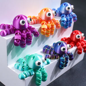 Llavero Colgante de Pulpo de Plástico Impreso en 3D de Venta Caliente Transfronterizo con Articulaciones Móviles, Adorno Todo en Uno para Venta al por Mayor - Product Image 3