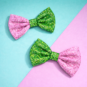 Wholesale Metal Christmas Green <b>Red</b> and White <b>Sequined</b> Hairpins for Girls Party Head Accessories - Product Image 2