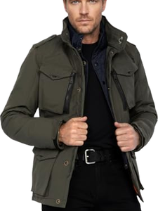 Trench d'hiver haut de gamme unisexe, style américain, épais, tissé, sportif, à capuche, doublé de fourrure, rembourré en polyester, longueur standard - Product Image 3