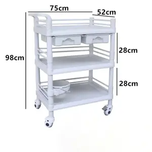 Factory Direct Sale Large Beauty Salon Storage Multilayer Equipment Wheels Trolley Cart