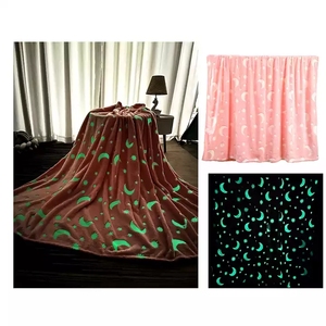 Coperta luminosa Glow in The Dark coperta da tiro <span class=keywords><strong>per</strong></span> bambini, coperta carina luminosa Winthome con motivo a stella, regalo unico di compleanno - Product Image 5