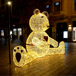 Ours géant de Noël commercial avec motif LED 3D pour l'affichage festif des places publiques - Product Image 1