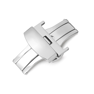 Fermoir papillon en acier inoxydable à double bouton poussoir gagnant-gagnant pour bracelets de <span class=keywords><strong>montre</strong></span> en <span class=keywords><strong>cuir</strong></span> - Product Image 3