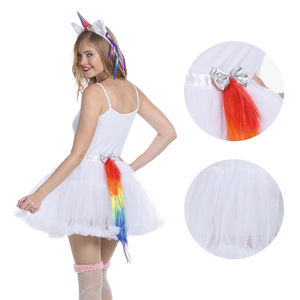 Robe <span class=keywords><strong>tutu</strong></span> <span class=keywords><strong>licorne</strong></span> pour femmes, queue arc-en-ciel et serre-tête à cornes pour les fêtes fantastiques, approvisionnement en gros - Product Image 3