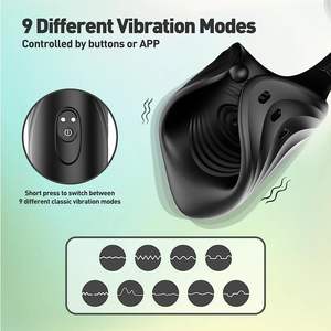 10 Modi Fernbedienung mit Ring Ferngesteuert Ferngekleidet Elektromasturbation Vibrator 2-in-1 Sexspielzeug Balance Stimulator - Product Image 5