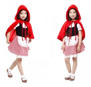 Disfraz de <span class=keywords><strong>Caperucita</strong></span> <span class=keywords><strong>Roja</strong></span> para niños de Halloween con <span class=keywords><strong>capa</strong></span> de terciopelo para niñas - Product Image 4