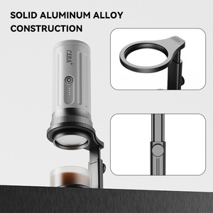 Support de machine à café portable réglable en alliage d'aluminium pour expresso/machines à café filtre, base antidérapante, hauteur réglable 13-19,5 cm, pour la maison - Product Image 4