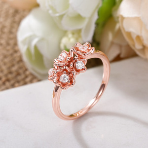 Anillo de flor de rosa para mujer, elegante y romántico accesorio para el dedo, regalo para el día de San Valentín - Product Image 4