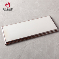 YAYU TOP Design Dessert Sushi Fer Fonte Rouge Glaçure Grand 10/12/16 Pouces En Céramique De Service Rectangle Assiette Plat pour Restaurant Hôtel