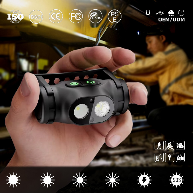 Factory Multifunction Mini Led Work Light 12v DC Charhing Industrial Waterproof Rechargeable Led Headlamp Flashlight with Magnet