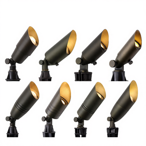 ไฟสปอตไลท์ LED อลูมิเนียม MR16 สำหรับภูมิทัศน์ภายนอกอาคาร ไฟส่องสว่างภูมิทัศน์ทองเหลือง LED - Product Image 1