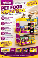 Présentoir de Comptoir Personnalisé en Métal pour Aliments pour Animaux, Support de Présentation de Friandises pour Chats et Chiens, Mobilier de Magasin d'Animaux de Compagnie pour la Vente au Détail