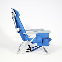 Hitree usine haute qualité été plage chaise pliante en aluminium confortable Portable léger sac à dos chaise de plage