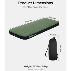 <span class=keywords><strong>Matelas</strong></span> pour une <span class=keywords><strong>personne</strong></span>, camping en plein air, coussin de couchage épaissi, lit en mousse à air, <span class=keywords><strong>matelas</strong></span> pliable auto-gonflant pour tente de glamping - Product Image 2