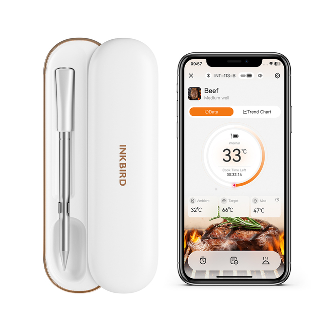 INKBIRD INT-11S-B Multi-sensor Bluetooth Meat Thermometers Meat Probe for Cooking Bbq Food Thermometer