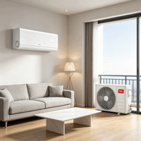 Unidad de Aire Acondicionado Inverter de 1 HP, Eléctrica, Frío/Calor, Montaje en Pared, Funcionamiento Silencioso, Dirección del Aire Ajustable, Uso Doméstico y Hotelero, Clase A++