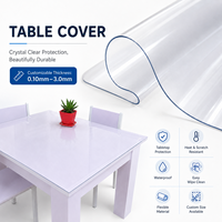 Protecteur de table en PVC imperméable et résistant à l'huile, couverture de table transparente résistante aux rayures, flexible, transparente, pour table en bois ou en verre