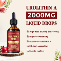 Complément anti-âge à base de plantes Rosebest Custom 2000mg Urolithin A et extrait de grenade en gouttes liquides avec collagène et vitamine C