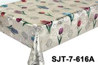 Nappe de table en PVC personnalisée avec motif dessiné, résistante aux taches, rouleaux de nappe dorée pour l'intérieur et l'extérieur