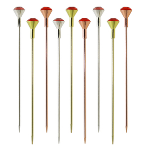 Ensemble d'outils de <span class=keywords><strong>bar</strong></span> écologiques en alliage de zinc : fourchettes à cocktail créatives, aiguilles à martini et fourchettes à olives - Product Image 5