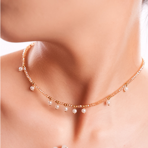 Hotsale Exquisite Daily Wear <strong>Pearl</strong> Beads <strong>Necklace</strong> Vintage Zircon Fashion Elegant Natural Stone <strong>Pendant</strong> <strong>Necklace</strong> - Product Image 2