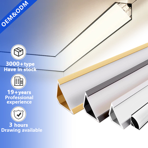 Profilo LED in Alluminio a 45 Gradi per Interni, Striscia Lineare 3M per Illuminazione a Soffitto - Product Image 1