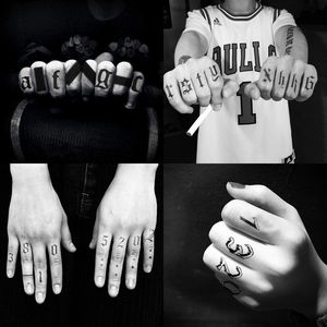 Tatuaggi temporanei impermeabili 26 lettere ABC lettere nere su carta parola inglese impermeabili tatuaggi temporanei - Product Image 6