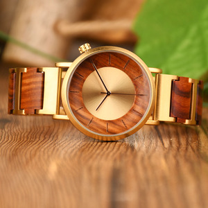 Bestseller Made in China: Orologio Resistente all'Acqua in Acciaio Inox 316L con Cinturino in Legno d'Ulivo Naturale per Uomo e Donna - Product Image 4