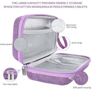 Estuche de viaje portátil para medicamentos con sensor de temperatura, aprobado por la TSA, para insulina, con correa de anillo y cremallera. - Product Image 6