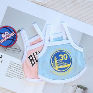 Maillot de sport pour chien, veste imprimée Golden State Warriors Bulls Lakers Bucks, vêtements d'été pour petits chiens Teddy Bichon - Product Image 3