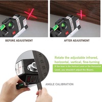 Niveau Laser outils de construction avec ruban adhésif Meaure 3 en 1 niveau Laser à ligne croisée