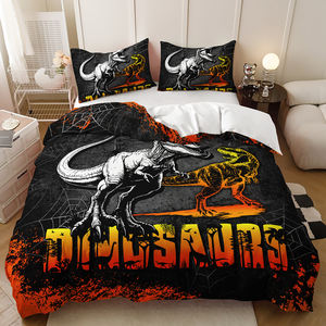 Dinosaurio Jurásico 3D Impresión digital Tela de poliéster Niños Adolescente Dormitorio Juego de cama Bully Juego de funda Nórdica - Product Image 5