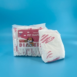 Couches jetables imprimées non tissées pour animaux de compagnie, super absorbantes, anti-fuites, douces, respirantes, couleur et taille personnalisables, pour chiens et chats, pour l'incontinence - Product Image 1