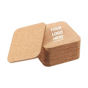 Custom Logo Cork <b>Coasters</b> - Round & Square Heat-Resistant Drink Pads for <b>Ceramics</b>, Minimalist Tableware - Product Image 1