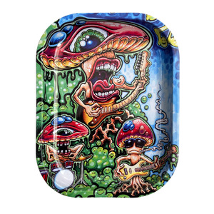 Venta al por mayor de Metal 18*14CM bandejas de hojalata con logotipo personalizado bandeja para servir tabaco para fumar Accesorios - Product Image 1