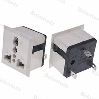 Multi Power Socket 13A 250V Universal Socket Panel Mount Module Black Color Mold for UPS PDU Machine