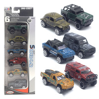 Voiture en métal moulé sous pression réaliste 1: 64 alliage ingénierie véhicule échelle modèle ensemble pelle camion Police militaire RV course SUV pick-up