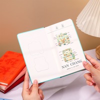 Klassisches Design Schüler-Notizbuch Günstiges Individuelles Kreatives Städtisches Stempelbuch Leeres Leder-Hardcover-Notizbuch