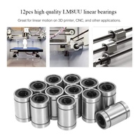 Kit Printer 3D Linear Guide Bearing Seri LM dengan LM3UU LM6UU LM8UU LM10UU LM12UU Bantalan Bola Gerak Linear Kualitas Premium