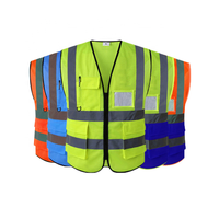 Veste de sécurité réfléchissante haute visibilité ANSI classe 2 Flash LED tissu Oxford Polyester jaune Fluorescent/Orange imperméable