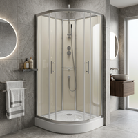 Cabine de douche numérique de qualité professionnelle, structure modulaire, salle de douche intelligente pour immeuble d'appartements
